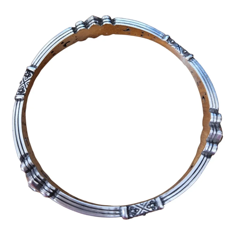 Brighton Zoe clear Swarovski crystal‎ silverplated bangle bracelet